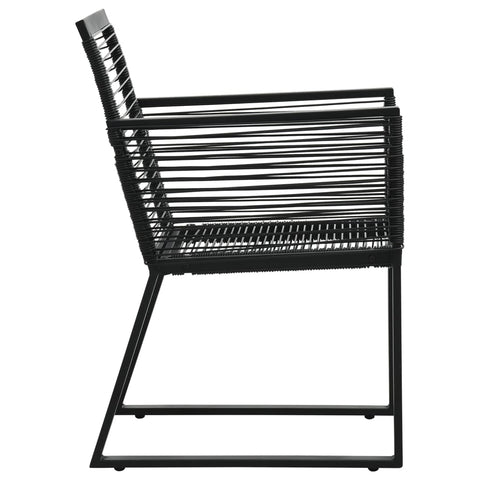 NNEVL Garden Chairs 2 pcs Black PVC Rattan