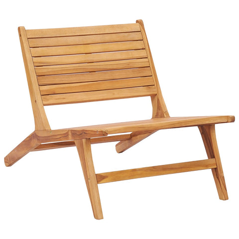 NNEVL Garden Chair with Footrest Solid Teak Wood