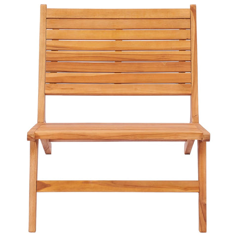 NNEVL Garden Chair with Footrest Solid Teak Wood