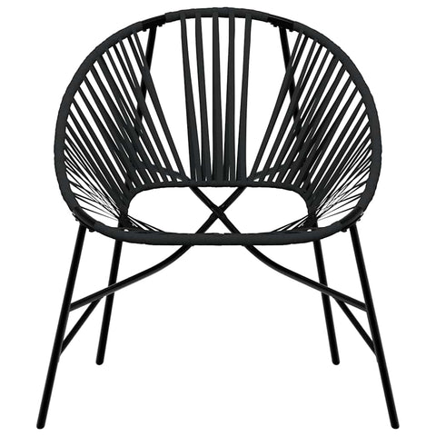 NNEVL Garden Egg Chair Black Poly Rattan