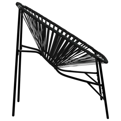 NNEVL Garden Egg Chair Black Poly Rattan