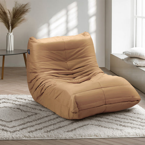 NNEED Floor Sofa Lazy Couch Brown Polyester