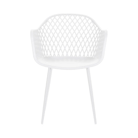 NNEDSZ 4PC Outdoor Dining Chairs PP Lounge Chair Patio Furniture Garden White