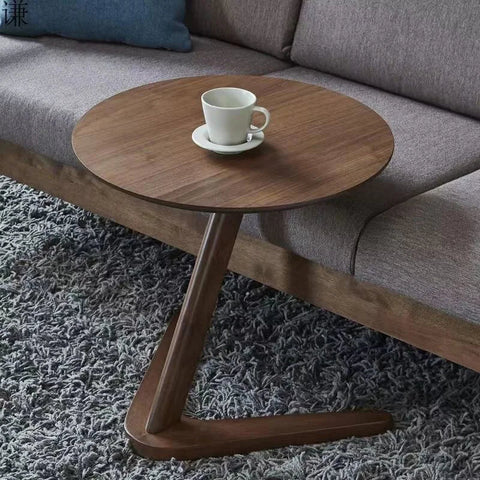 Solid Wood Round Side Table
