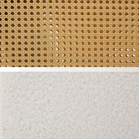 NNEDSZ Armchair Rocking Chair Boucle Rattan White