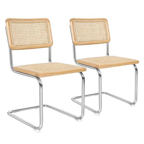 NNEIDS Levede 2x Rattan Chair Dining Chairs
