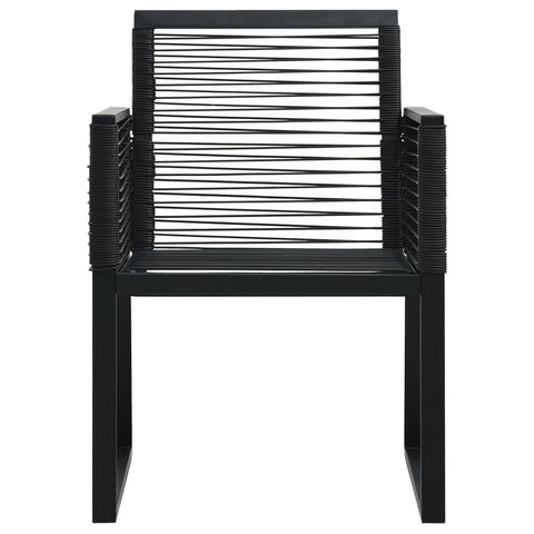 NNEVL Garden Chairs 2 pcs Black PVC Rattan