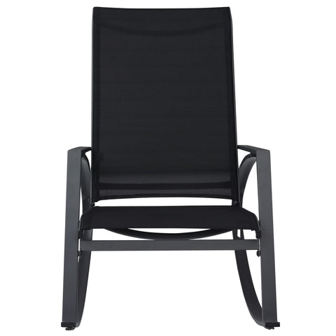 NNEVL Garden Rocking Chairs 2 pcs Textilene Black
