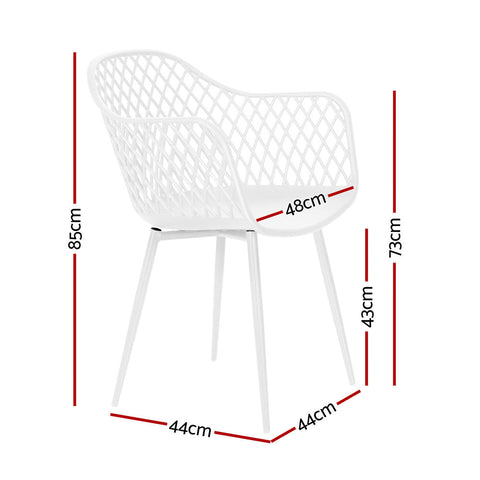 NNEDSZ 4PC Outdoor Dining Chairs PP Lounge Chair Patio Furniture Garden White