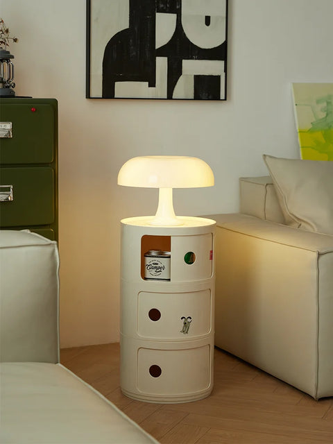 Round Bedside Table - Plastic Bedside-2