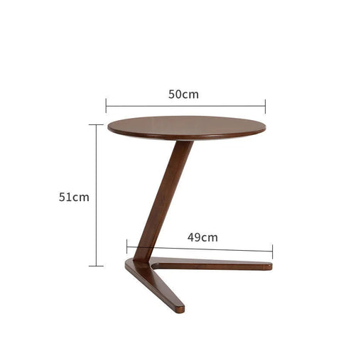 Solid Wood Round Side Table