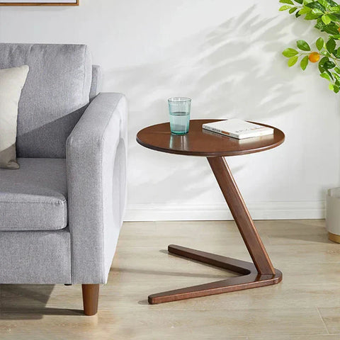 Solid Wood Round Side Table